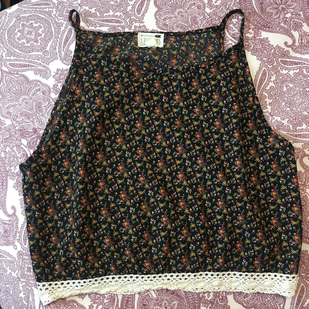 Floral halter top